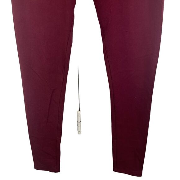 Puma Burgundy High Waist Modern Basics Sporty Leggings Size Medium - Picture 5 of 11